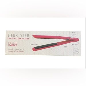 Herstyler Pink Hair Straightener with Tourmaline Plates
